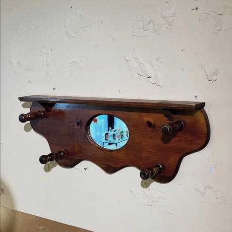 USED 70’S WOODEN WALL RACK