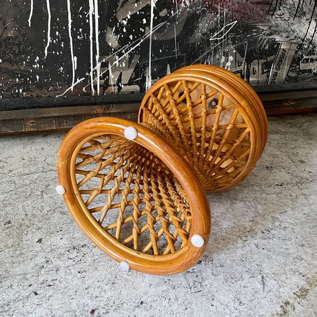 USED RATTAN STOOL