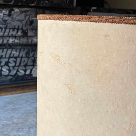 JAPAN USED WOODEN FRAME FABRIC SHADE FLOOR LAMP