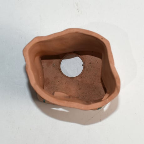 USED HANDMADE CLAY CANDLE HOLDER