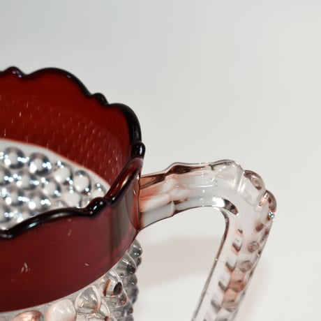 VINTAGE 60'S HOBNAIL GLASS PITCHER