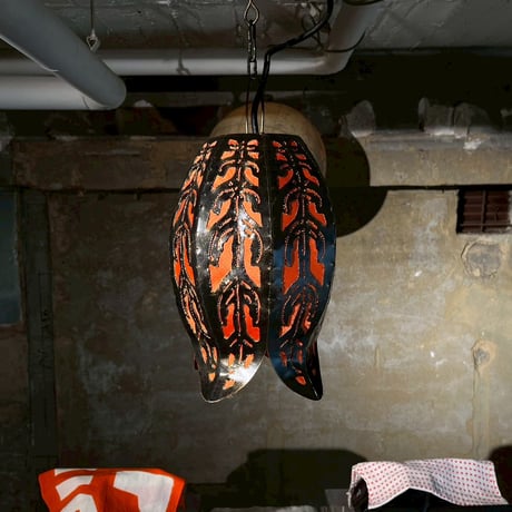 USED ALUMINUM SHADE PENDANT LAMP