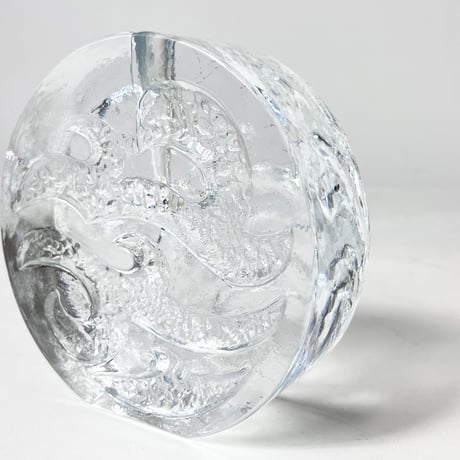 VINTAGE "WALTHER GLAS" ICE ART GLASS VASE