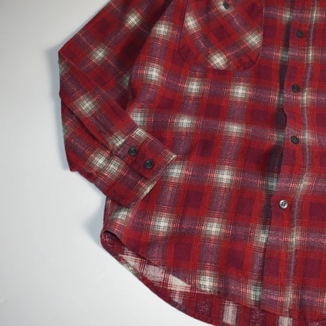 USED 70'S "PALERMO" PLAID FRANNEL L/S SHIRT