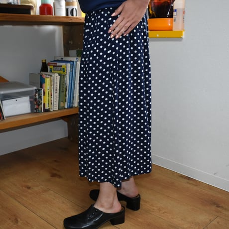 USED "SAG HARBOR" RAYON DOT SKIRT