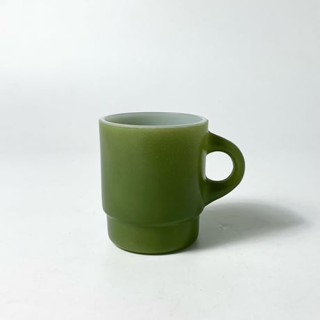 VINTAGE 60'S "ANCHOR HOCKING / FIRE KING" AVOCADO GREEN COFFEE MUG