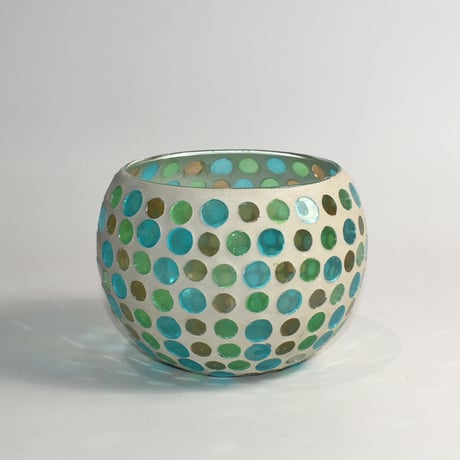 USED MOSAIC HANDMADE GLASS POT