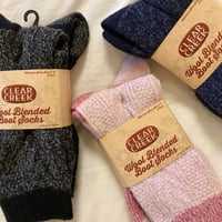 "CLEAR CREEK" WOOL BLENDED BOOT 2P SOCKS