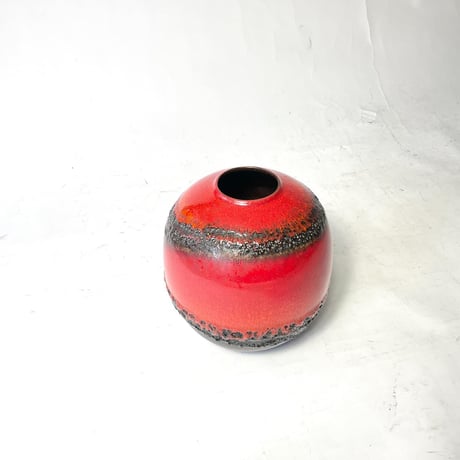VINTAGE 70'S "FAT LAVA" CERAMIC FLOWER VASE