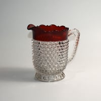VINTAGE 60'S HOBNAIL GLASS PITCHER