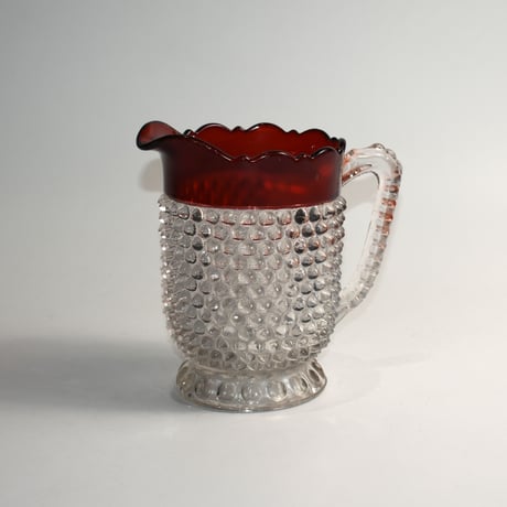 VINTAGE 60'S HOBNAIL GLASS PITCHER