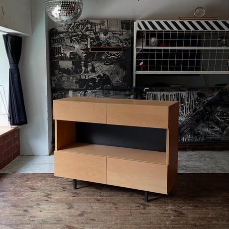 JAPAN USED WOODEN SHELF