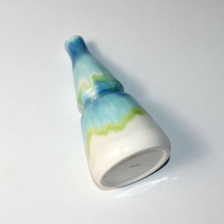 USED CERAMIC PATTERNED FLOWER VASE