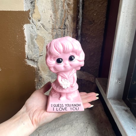 VINTAGE MESSAGE DOLL PINK GIRL