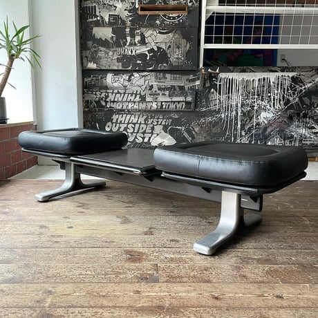 USED LEATHER 2P BENCH
