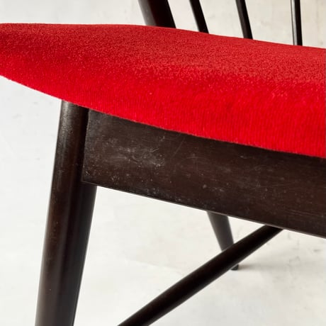 JAPAN VINTAGE 70’S “飛騨産業” WOODEN FRAME FABRIC ARM CHAIR