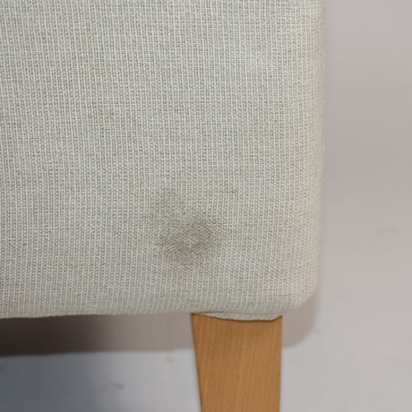 USED WOODEN LEG FABRIC STOOL