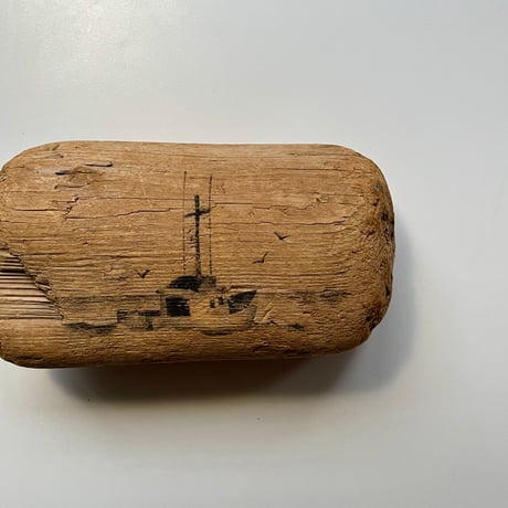 USED HAND PAINTED ON DRIFTWOOD ART