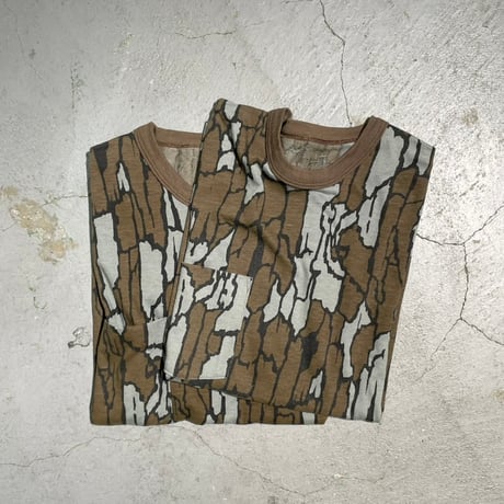 USED 70-80'S "TREBARK" CAMO POCKET T-SHIRT