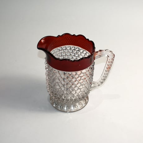 VINTAGE 60'S HOBNAIL GLASS PITCHER