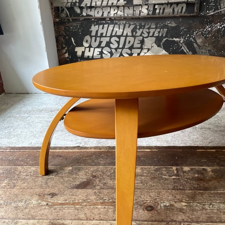 USED WOOD OVAL SIDE TABLE