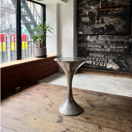 VINTAGE UNKOWN ARTIST ALUMINUM HANDMADE COFFEE TABLE