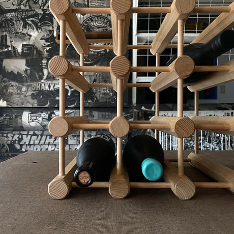 USED WOODEN WINE RACK