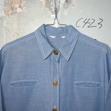 LADIES USED CHAMBRAY SHIRT