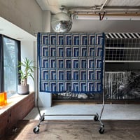 VINTAGE HANDMADE GEOMETRIC PATTERN COTTON RUG