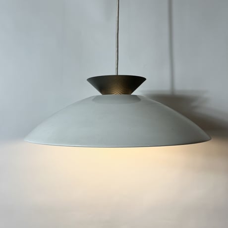 USED ALUMINUM & IRON SHADE PENDANT LAMP