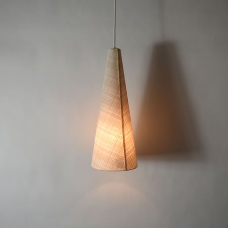 USED FABRIC SHADE PENDANT LAMP