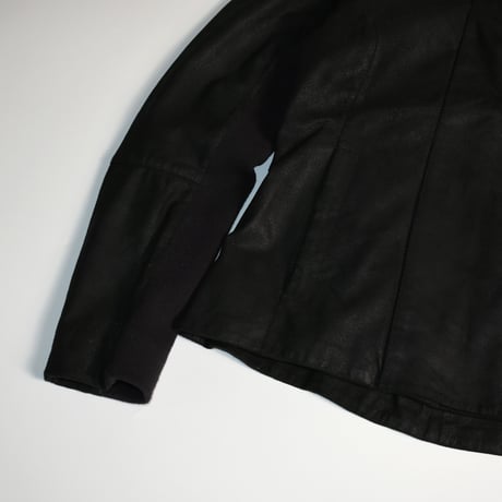 USED "BARNEYS NEWYORK" CONVERSION SHEEP SKIN LEATHER JACKET