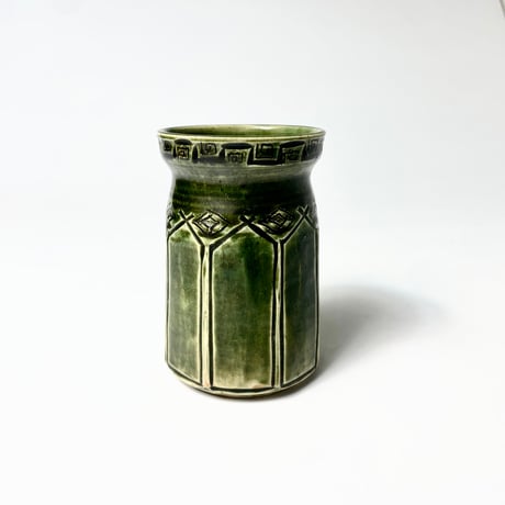 USED HANDMADE CERAMIC FLOWER VASE