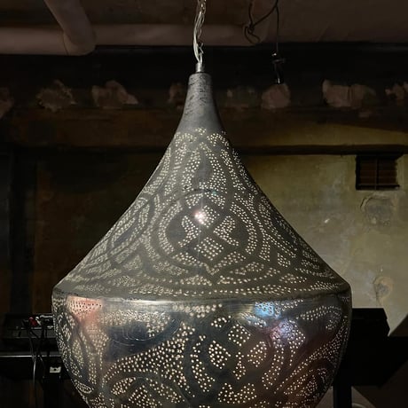 USED METAL SHADE PENDANT LAMP