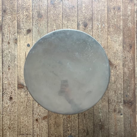 VINTAGE UNKOWN ARTIST ALUMINUM HANDMADE COFFEE TABLE