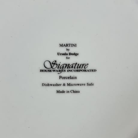 NEW "MARTINI" CERAMIC PLATE SET