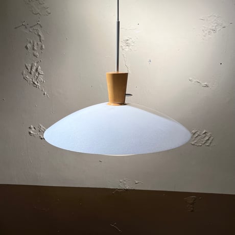JAPAN USED GLASS & PLASTIC SHADE PENDANT LAMP