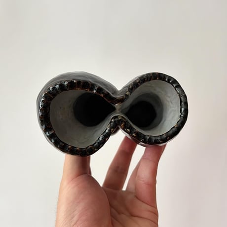 JAPAN USED CERAMIC HANDMADE FLOWER VASE