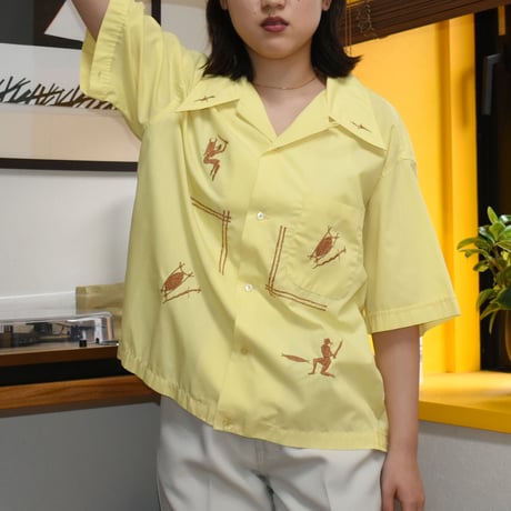 USED 70'S "PEARL OF THE ORIENT" GUAYABERA S/S SHIRT