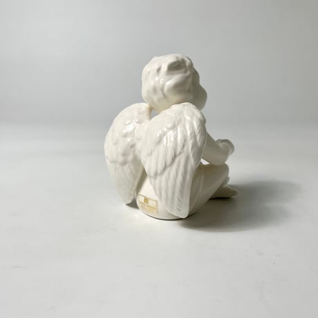 USED PORCELAIN ANGEL CANDLE HOLDER