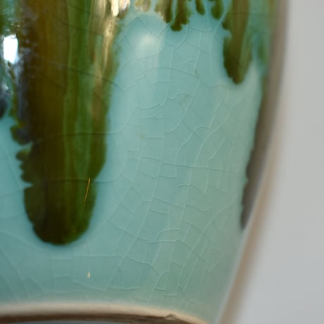 USED MARBLE PATTERN CERAMIC FLOWER VASE