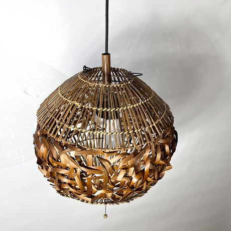 USED BAMBOO FLAME PENDANT LAMP