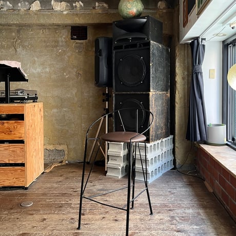 VINTAGE METAL FRAME BAR STOOL