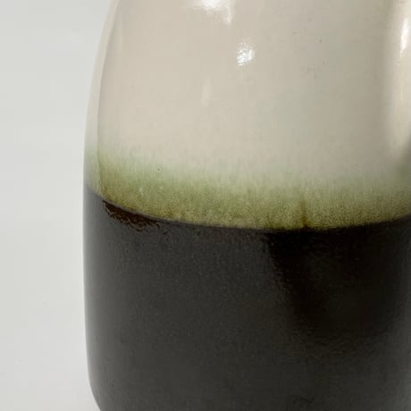 VINTAGE “FAT LAVA” CERAMIC FLOWER VASE