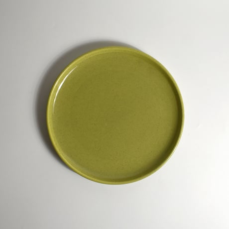 VINTAGE "LAUREL OF CALIFORNIA" CERAMIC GREEN SPECKLED PLATE