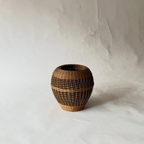 USED RATTAN TRASH CAN