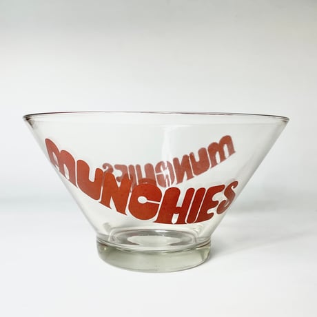 VINTAGE 70s "MUNCHIES" GLASS BOWL