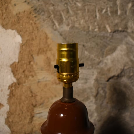 LINEN SHADE  POTTERY TABLE LAMP