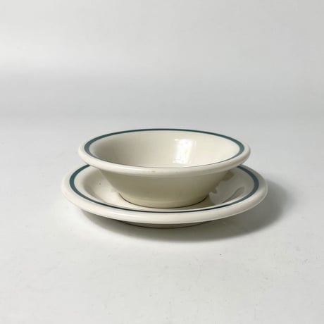 VINTAGE 70-80'S "BUFFALO CHINA" BOWL & PLATE SET