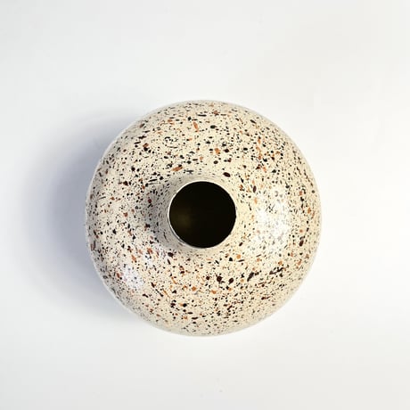 USED IRON FLOWER VASE